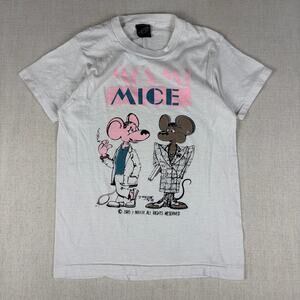Vintage Miami Mice Diamond Dust 1985 Crime Cartoon Small Tee